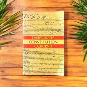 VINTAGE 1975 U.S. & California Constitution Book Historical Document Collection